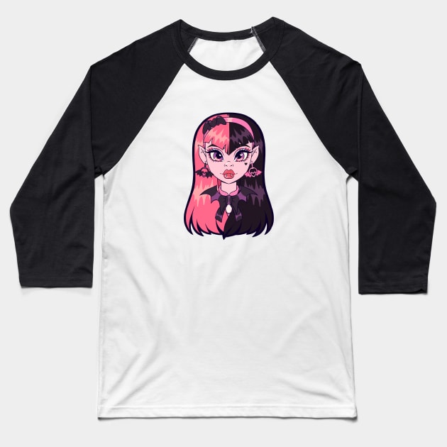 Monster High Draculaura G3 Baseball T-Shirt by Bratzoid